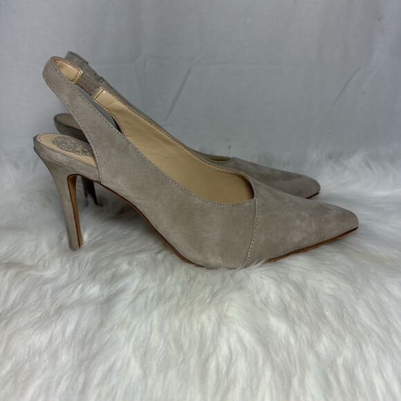 Vince Camuto Alleema Taue Suede Slingback Heels Sz 7 - Picture 4 of 6
